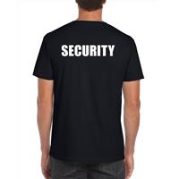 Bellatio Decorations Security tekst t-shirt zwart dames -