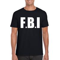 Bellatio Decorations Politie FBI tekst t-shirt zwart dames -