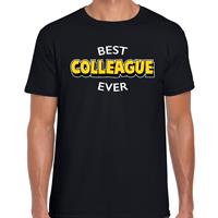 Bellatio Decorations Best colleague ever / beste collega ooit cadeau t-shirt / shirt zwart voor heren