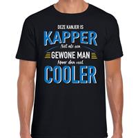 Bellatio Deze kanjer is kapper net als een gewone man maar dan veel cooler t-shirt Zwart