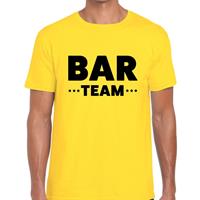Bellatio Decorations Bar team / personeel tekst t-shirt geel dames -