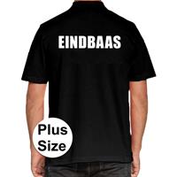 Bellatio Decorations Eindbaas grote maten poloshirt zwart voor heren