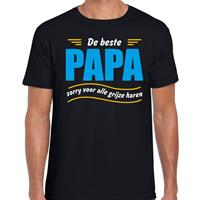Bellatio Decorations Beste papa sorry voor alle grijze haren vaderdag cadeau t-shirt zwart voor heren