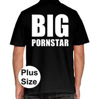 Bellatio Decorations BIG Pornstar grote maten poloshirt zwart voor heren