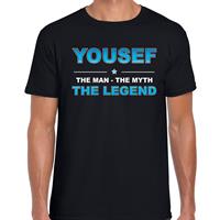 Bellatio Decorations Naam cadeau t-shirt Yousef - the legend zwart voor heren