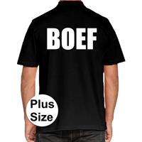 Bellatio Decorations BOEF grote maten poloshirt zwart voor heren