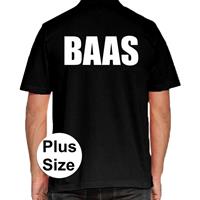 Bellatio Decorations BAAS grote maten poloshirt zwart voor heren