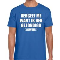 Bellatio Decorations Vergeef Me heren T-shirt blauw -