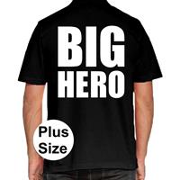 Bellatio Decorations BIG Hero grote maten poloshirt zwart voor heren