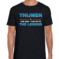 Bellatio Decorations Naam cadeau t-shirt Thijmen - the legend zwart voor heren