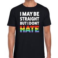 Bellatio Decorations I may be straight but i dont hate gaypride shirt zwart voor here -