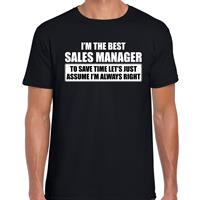 Bellatio Decorations The best sales manager cadeau t-shirt zwart voor heren