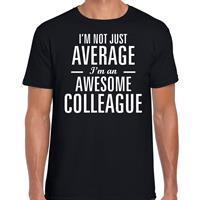 Bellatio Decorations Not average awesome colleague / collega cadeau t-shirt zwart dames -