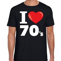 Bellatio Decorations I love 70s / seventies t-shirt zwart dames -