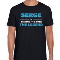 Bellatio Decorations Naam cadeau t-shirt Serge - the legend zwart voor heren