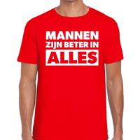 Bellatio Mannen zijn beter in alles tekst t-shirt Rood