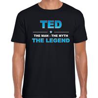 Bellatio Decorations Naam cadeau t-shirt Ted - the legend zwart voor heren