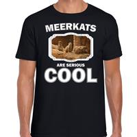 Bellatio Dieren stokstaartjes t-shirt Zwart