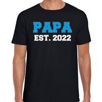Bellatio Decorations Papa est 2022 t-shirt zwart voor heren