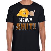 Bellatio Funny emoticon t-shirt sorry i can not help myself Zwart