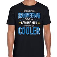 Bellatio Deze kanjer is brandweerman net als een gewone man maar dan veel cooler t-shirt Zwart