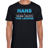 Bellatio Decorations Naam cadeau t-shirt Hans - the legend zwart voor heren