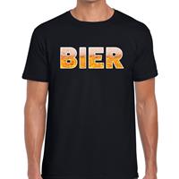 Bellatio Bier tekst t-shirt Zwart