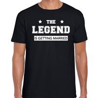 Bellatio Decorations The legend is getting married cadeau t-shirt zwart voor heren