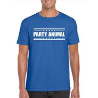 Bellatio Decorations Party animal t-shirt blauw heren -