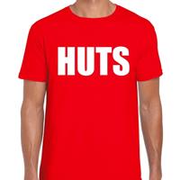 Bellatio Decorations HUTS heren T-shirt rood -