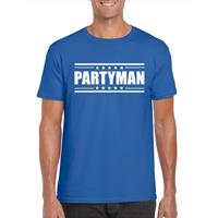 Bellatio Decorations Partyman t-shirt blauw heren -