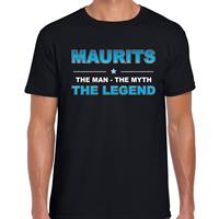Bellatio Decorations Naam cadeau t-shirt Maurits - the legend zwart voor heren