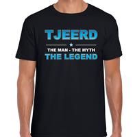 Bellatio Decorations Naam cadeau t-shirt Tjeerd - the legend zwart voor heren
