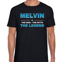 Bellatio Decorations Naam cadeau t-shirt Melvin - the legend zwart voor heren