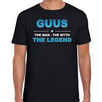 Bellatio Decorations Naam cadeau t-shirt Guus - the legend zwart voor heren