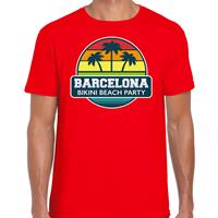 Bellatio Barcelona zomer t-shirt / shirt Barcelona bikini beach party voor heren - Rood