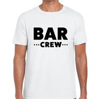 Bellatio Decorations Bar crew / personeel tekst t-shirt wit dames -