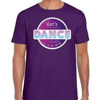 Bellatio Decorations Lets Dance disco / feest t-shirt paars voor heren