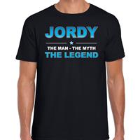 Bellatio Decorations Naam cadeau t-shirt Jordy - the legend zwart voor heren