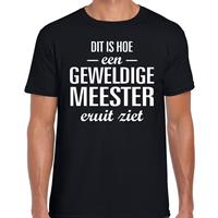 Bellatio Geweldige meester cadeau t-shirt Zwart