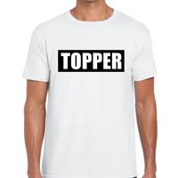 Bellatio Decorations Topper in kader t-shirt wit heren -