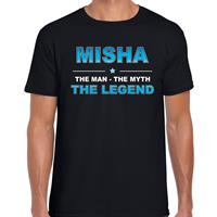 Bellatio Decorations Naam cadeau t-shirt Misha - the legend zwart voor heren