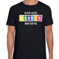 Bellatio Decorations Altijd lastig mannen van vijftig fun tekst t-shirt zwart heren -