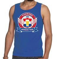 Bellatio Blauw Toppers drinking team tankop / mouwloos shirt Blauw