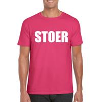 Bellatio Decorations Stoer tekst t-shirt roze heren -