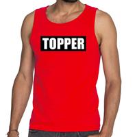 Bellatio Decorations Topper in kader tanktop / mouwloos shirt rood heren -