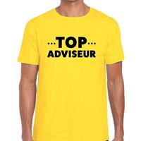 Bellatio Decorations Top adviseur beurs/evenementen t-shirt geel dames -