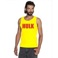 Bellatio Decorations Gele Hulk tanktop / hemdje met rode letters voor heren