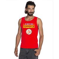 Bellatio Decorations Je bent een toppertje tanktop/ mouwloos shirt rood heren -