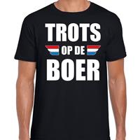 Bellatio Boerenprotest shirt Trots op de boer t-shirt Zwart